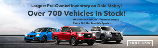 largest pre-owned inventory - over 700 vehicles in stock