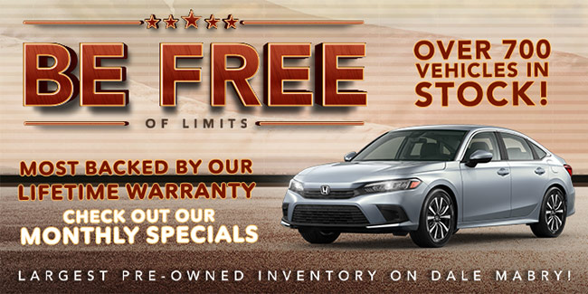 largest pre-owned inventory - over 700 vehicles in stock