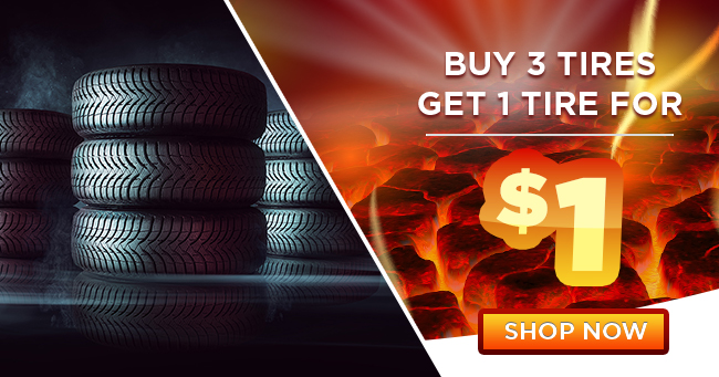 Buy 3 tires get 1 tire for $1