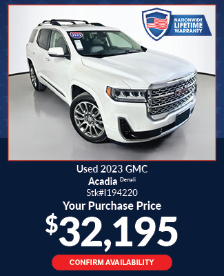 offer on used 2023 GMC Acadia Denali