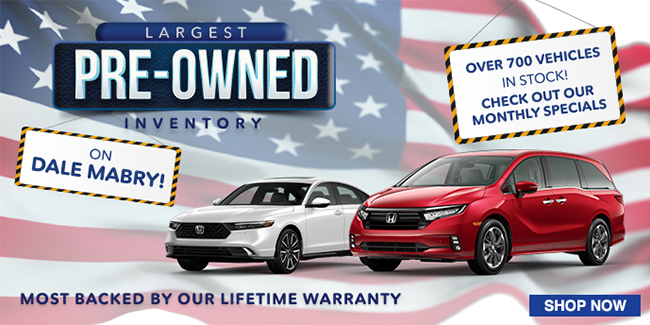 largest pre-owned inventory - over 700 vehicles in stock