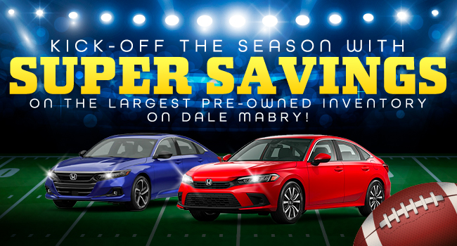 Kick off the season with super savings on the largest pre-owned inventory on Dale Mabry
