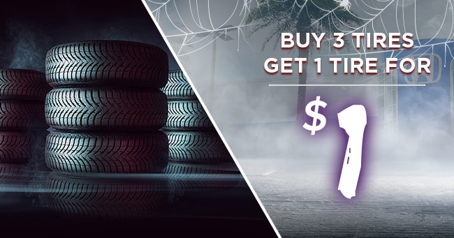 Buy 3 tires get 1 tire for $1