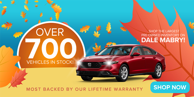 largest pre-owned inventory - over 700 vehicles in stock