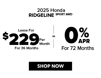2025 Honda Ridgeline offer