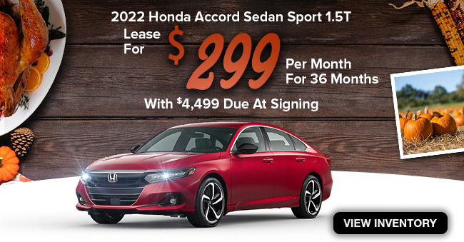 lease offer special on Honda Accord