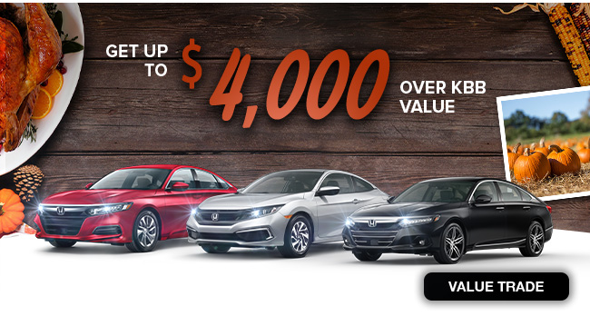 up to $4000 over KBB Value. See dealer for details.