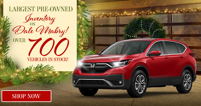 largest pre-owned inventory on Dale Mabry-over 700 vehicles in stock