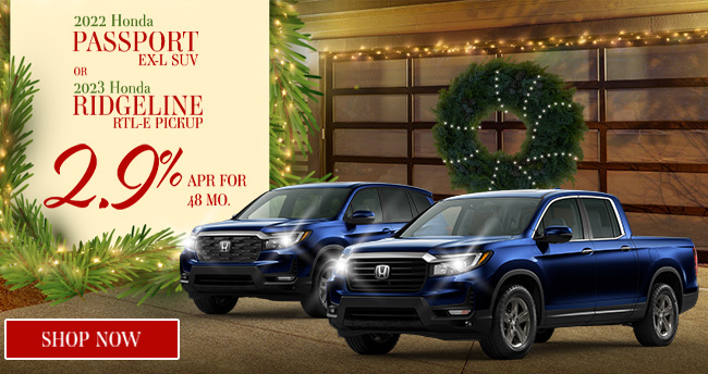 Honda Passport and Ridgeline offers at 2.9% apr for 48 months