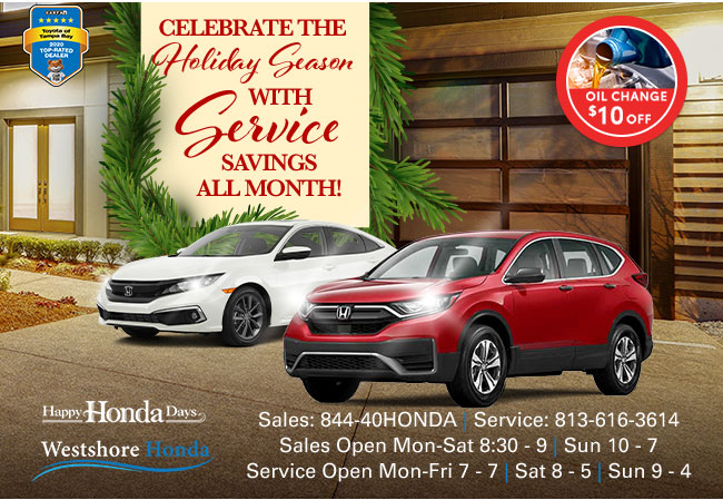 Celebrate the Holiday Season with service savings all month