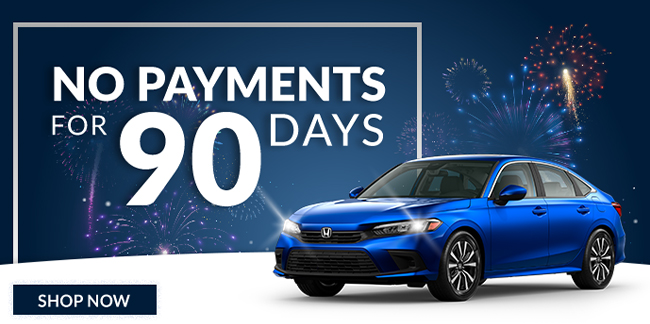 no payments for 90 days on select new Honda