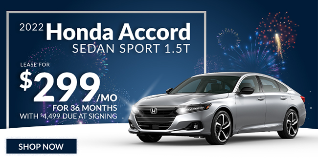 2022 Honda Accord Sedan Sport 1.5T-special lease offers