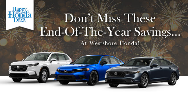 Every day is Black Friday this month, at Westshore Honda