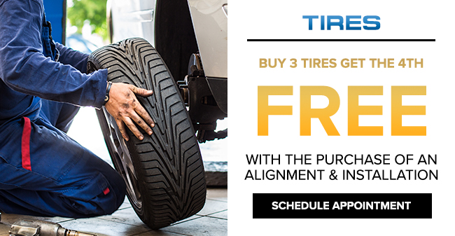Buy 3 tires get the 4th free