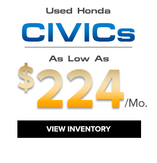 Used Honda Civics Starting At $224 Per Month