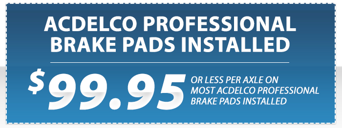 ACDelco PROFESSIONAL BRAKE PADS INSTALLED