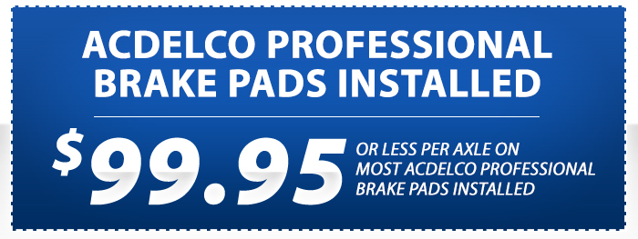 ACDelco PROFESSIONAL BRAKE PADS INSTALLED