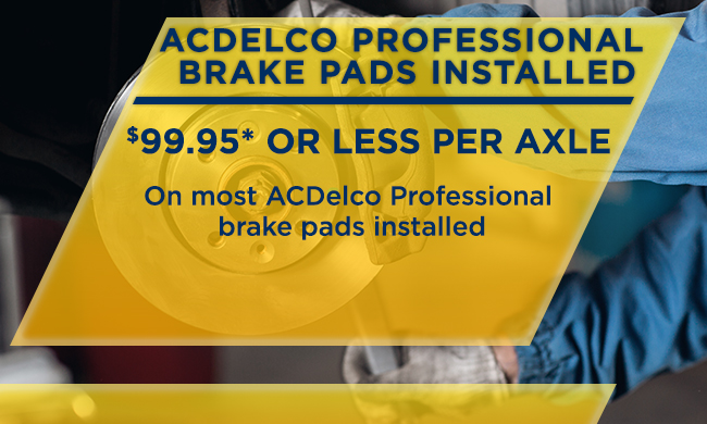 ACDelco Brake Pads Installed