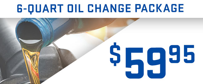 $59.95 6-Quart Oil Change Package 