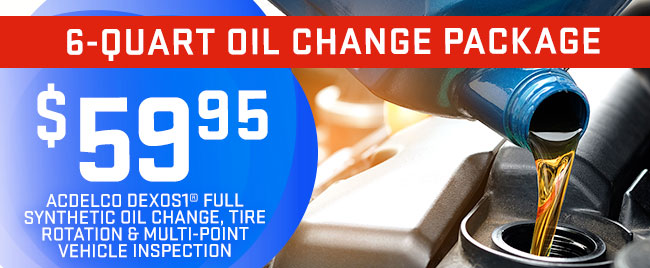 $59.95 6-Quart Oil Change Package 