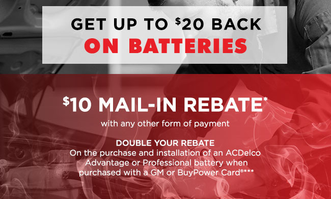 Get Up To $20 Back On Batteries