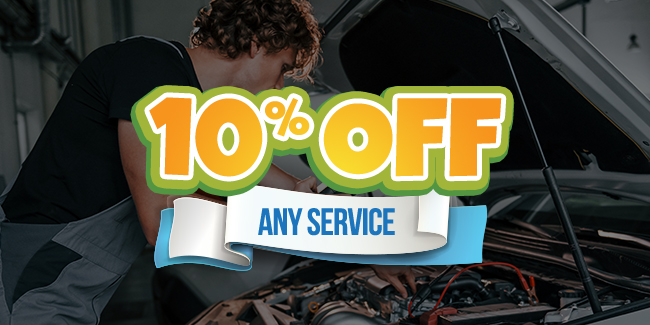 10 precent off any service