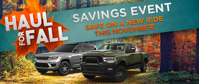 Haul for Fall Savings Event - save on a new ride this November
