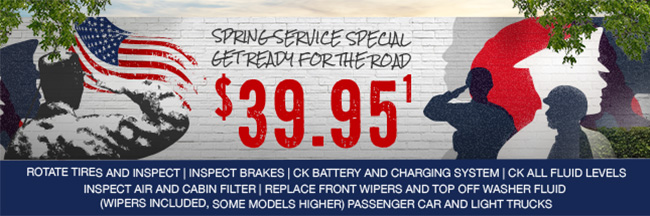 Spring service extravaganza special pricing