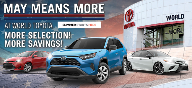 May Means More At World Toyota