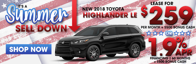 New 2018 Toyota Highlander LE