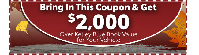 Coupon worth $2,000 over BB Value