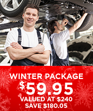 Winter Package $59.95. Valued at $240, Save $180.05