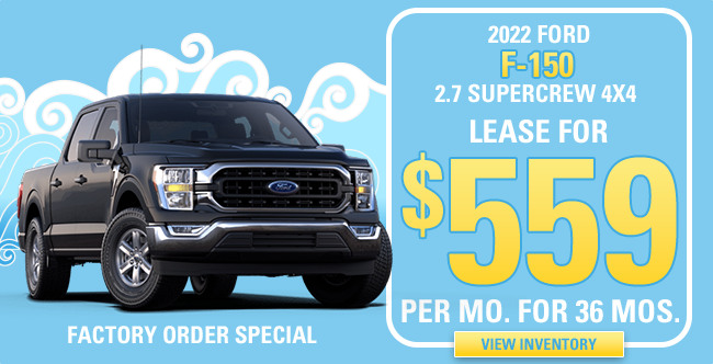 promotional offer showing Ford vehicle