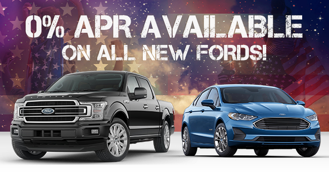0% APR Available on all new Fords!