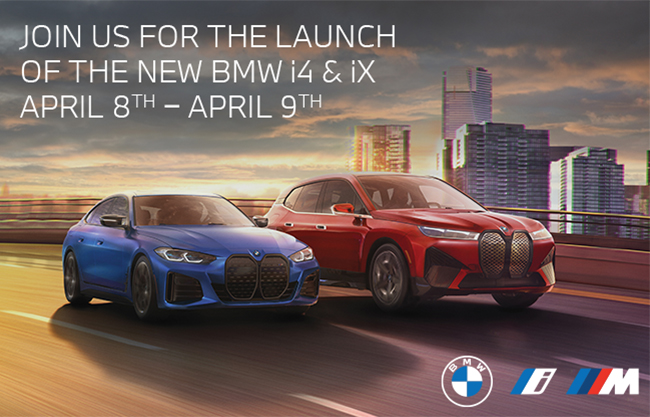 Join Us for the launch of the new BMW i4 and iX