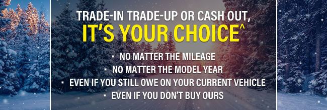Trade-In Trade-Up or Cash out - Its your choice