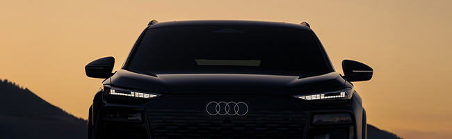 rear view of Audi on beach cliff