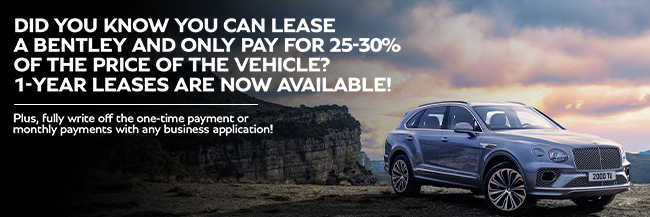 Did you know you can lease a Bentley and only pay for 25-30 precent of the price of the vehicle