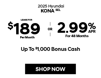 2025 Hyundai Kona SEL special offers