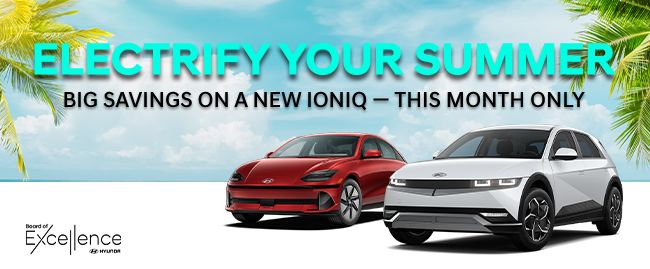 electrfy your summer with big savings on a new IONIQ