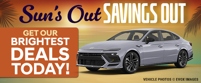 Suns Out Savings Out - get our brightest deals today at Brandon Hyundai