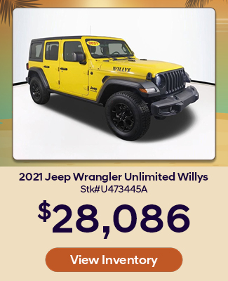 PRE-OWNED 2021 Jeep Wrangler Unlimited Willys offer