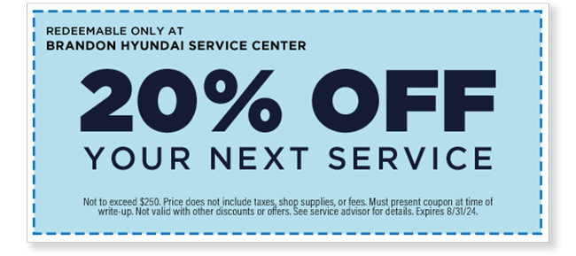 20% off your next service