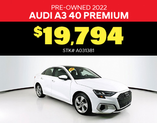 PRE-OWNED 2022 AUDI A3 40 PREMIUM