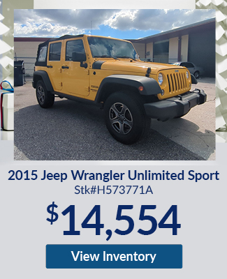 PRE-OWNED 2015 JEEP WRANGLER UNLIMITED SPORT  offer