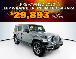 PRE-OWNED 2020 JEEP WRANGLER UNLIMITED SAHARA