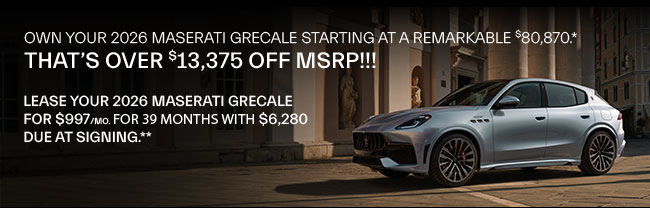 own your 2026 Maserati Grecale