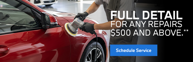 Full detail for any repairs - $500 and above offer