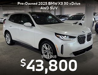 PRE-OWNED 2025 BMW X3 30 xDrive AWD SUV offer