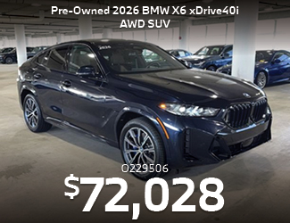 PRE-OWNED 2026 BMW X6 xDrive40i AWD SUV  offer